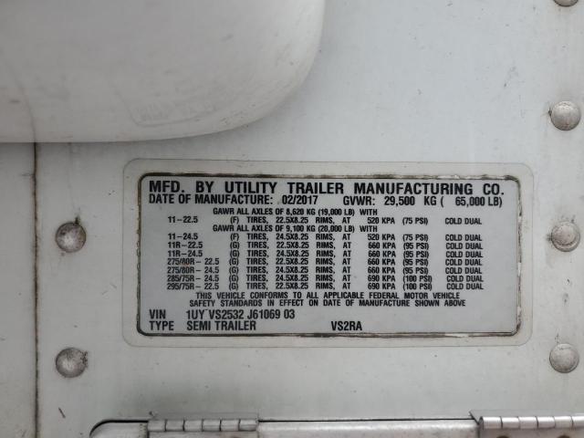 1UYVS2532J6106903 - 2018 UTILITY VAN WHITE photo 10