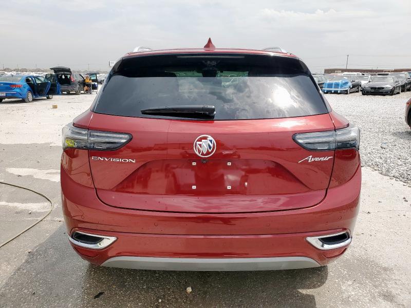 LRBFZRR44ND020969 - 2022 BUICK ENVISION AVENIR MAROON photo 6