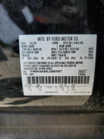 1FM5K8AB9LGB85557 - 2020 FORD EXPLORER POLICE INTERCEPTOR 黑色 照片 13