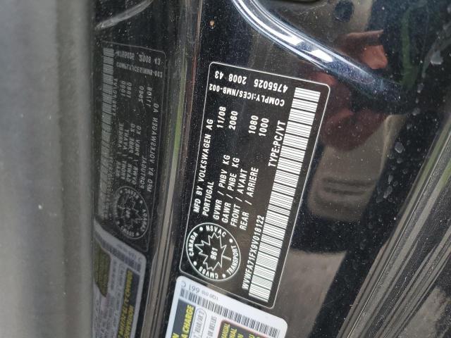 WVWFA71FX9V018122 - 2009 VOLKSWAGEN EOS LUX Սև լուսանկար 12