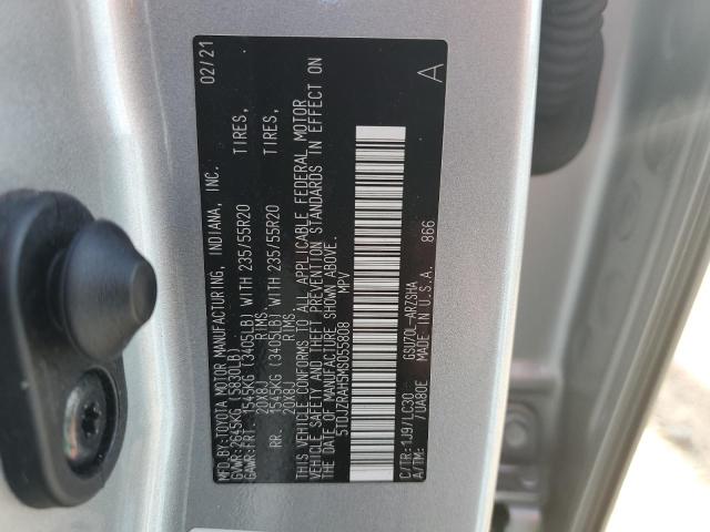 5TDJZRAH5MS055808 - 2021 TOYOTA HIGHLANDER XSE SILVER photo 14