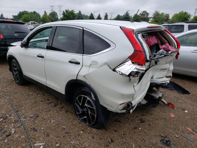 5J6RM4H46GL042606 - 2016 HONDA CR-V SE WHITE photo 2