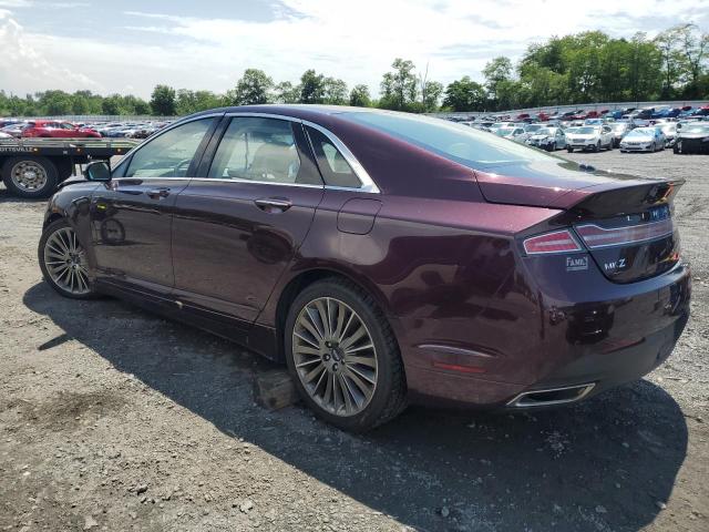 3LN6L2JK7DR827542 - 2013 LINCOLN MKZ BURGUNDY photo 2