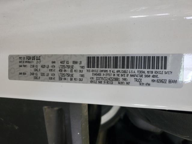 3C6TRVCG1HE529881 - 2017 RAM PROMASTER 2500 HIGH WHITE photo 13