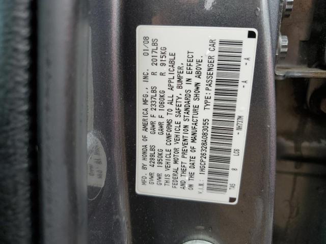 1HGCP26328A083055 - 2008 HONDA ACCORD LX GRAY photo 13