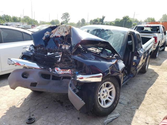 1D7GL42K74S505352 - 2004 DODGE DAKOTA SLT BLUE photo 1