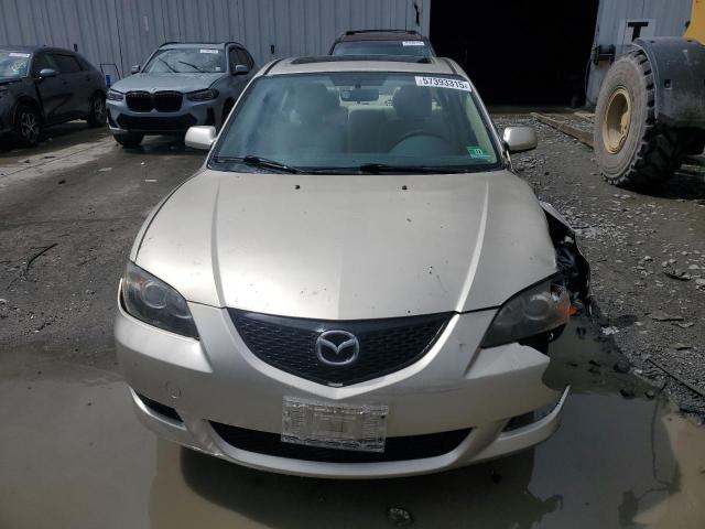 JM1BK32F561529775 - 2006 MAZDA 3 I BEIGE photo 5