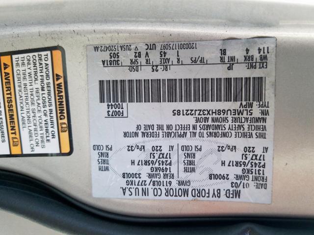 5LMEU68HX3ZJ22185 - 2003 LINCOLN AVIATOR  foto 10