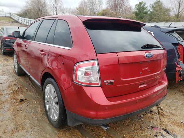 2FMDK39C48BB12560 - 2008 FORD EDGE LIMITED RED photo 3