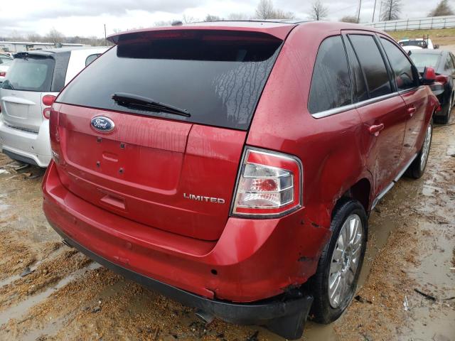 2FMDK39C48BB12560 - 2008 FORD EDGE LIMITED RED photo 4
