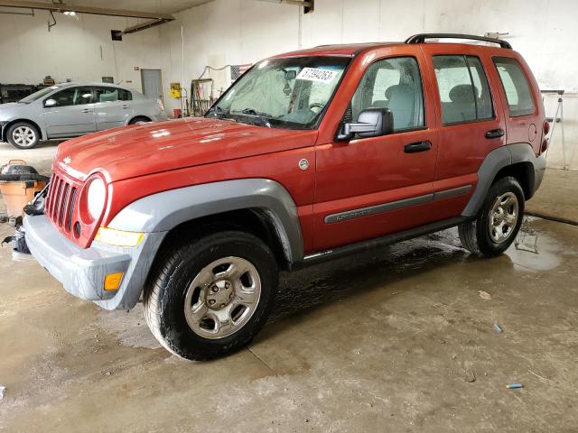 1J4GL48K86W103864 - 2006 JEEP LIBERTY SPORT RED photo 1