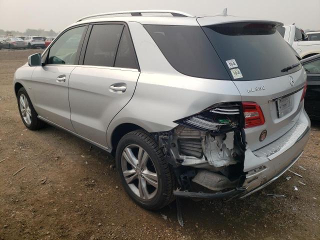 4JGDA5HB0CA012029 - 2012 MERCEDES-BENZ ML 350 4MATIC SILVER photo 2