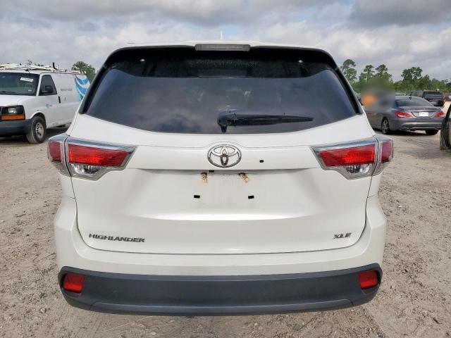 5TDKKRFH9GS168845 - 2016 TOYOTA HIGHLANDER XLE WHITE photo 6