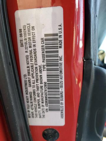 4S3BG6853X7612850 - 1999 SUBARU LEGACY OUTBACK MAROON photo 12