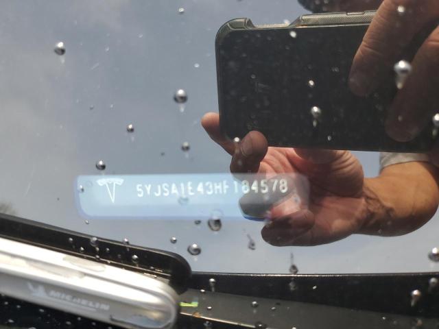 5YJSA1E43HF184578 - 2017 TESLA MODEL S Negro foto 12