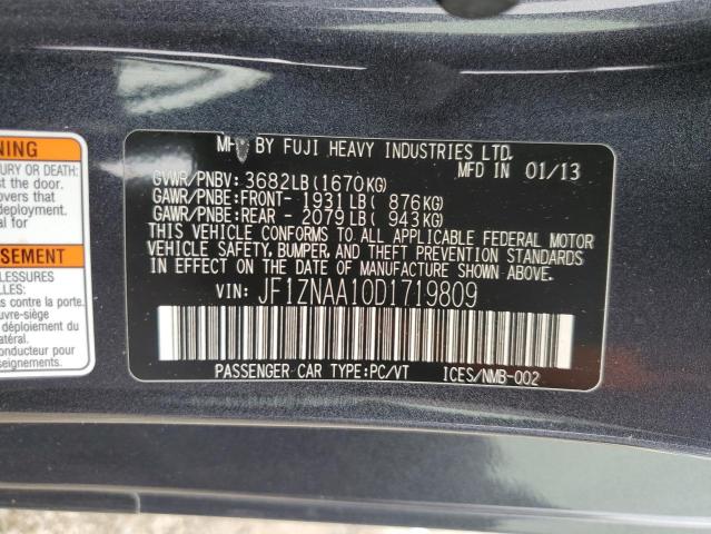 JF1ZNAA10D1719809 - 2013 TOYOTA SCION FR-S GRAY photo 12