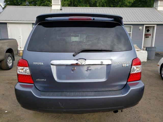 JTEHW21A570044490 - 2007 TOYOTA HIGHLANDER HYBRID BLUE photo 6