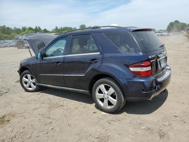 4JGBB8GB9BA626860 - 2011 MERCEDES-BENZ ML 350 4MATIC BLACK photo 2