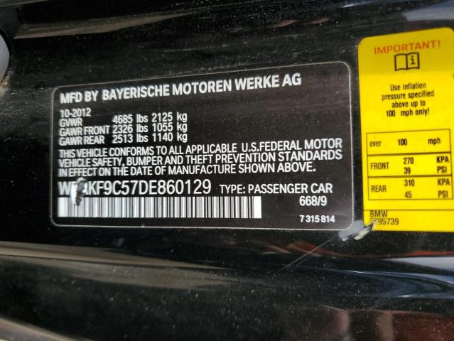 WBAKF9C57DE860129 - 2013 BMW 335 XI BLACK photo 12