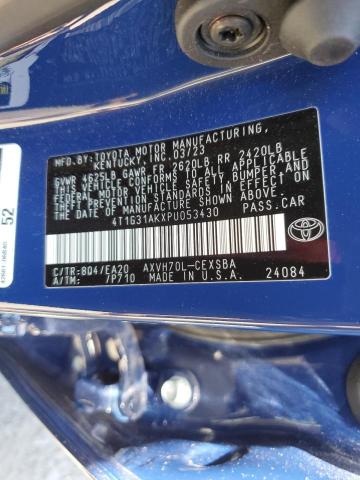 4T1G31AKXPU053430 - 2023 TOYOTA CAMRY SE NIGHT SHADE BLUE photo 12