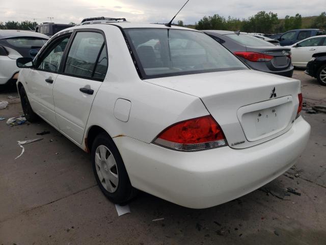 JA3AJ26E85U035030 - 2005 MITSUBISHI LANCER ES WHITE photo 3