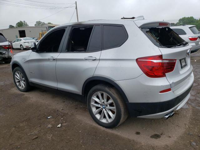 5UXWX9C52E0D31818 - 2014 BMW X3 XDRIVE28I SILVER photo 2