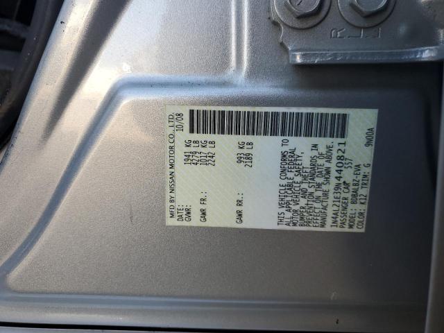 1N4AL21E39N440821 - 2009 NISSAN ALTIMA 2.5 SILVER photo 12