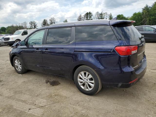 KNDMB5C18J6350438 - 2018 KIA SEDONA LX BLUE photo 2