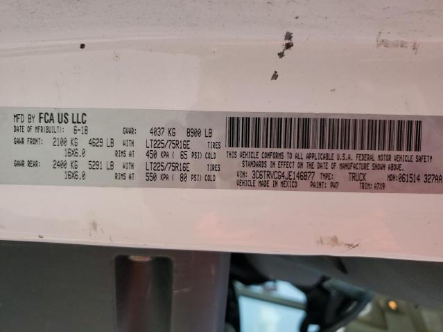 3C6TRVCG4JE146877 - 2018 RAM PROMASTER 2500 HIGH 白色 照片 14