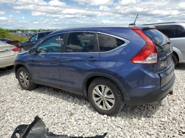 2HKRM4H78EH705935 - 2014 HONDA CR-V EXL BLUE photo 2