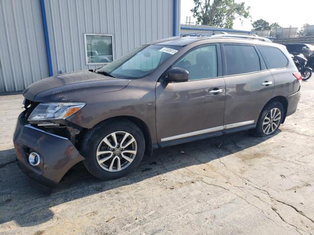 5N1AR2MN3FC637222 - 2015 NISSAN PATHFINDER S GRAY photo 1