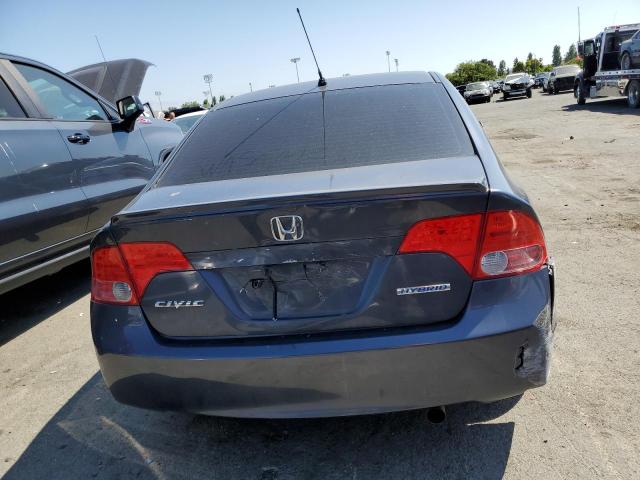 JHMFA36208S015792 - 2008 HONDA CIVIC HYBRID BLUE photo 6