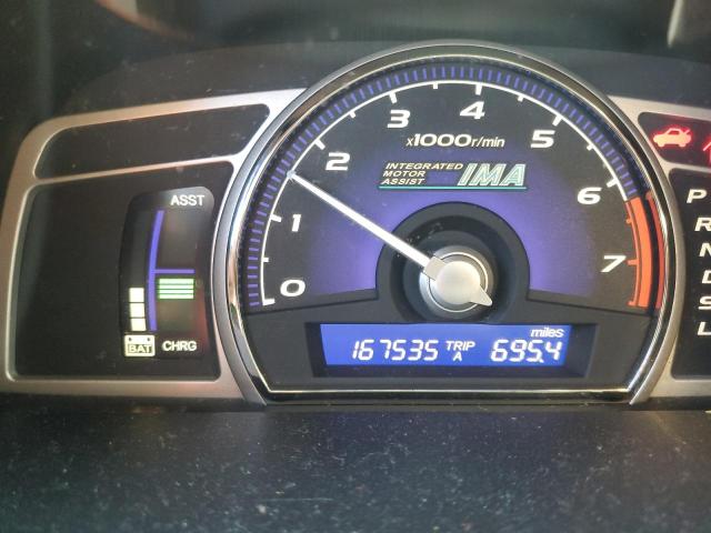 JHMFA36208S015792 - 2008 HONDA CIVIC HYBRID BLUE photo 9