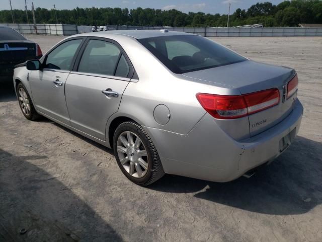 3LNHL2GC1AR636980 - 2010 LINCOLN MKZ SILVER photo 2