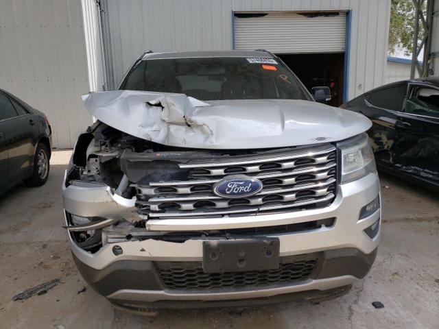 1FM5K8D86HGA22663 - 2017 FORD EXPLORER XLT SILVER photo 5