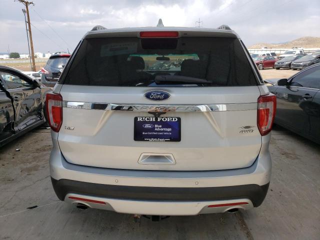 1FM5K8D86HGA22663 - 2017 FORD EXPLORER XLT SILVER photo 6