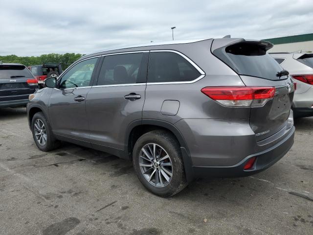 5TDJZRFH6KS621822 - 2019 TOYOTA HIGHLANDER SE GRAY photo 2