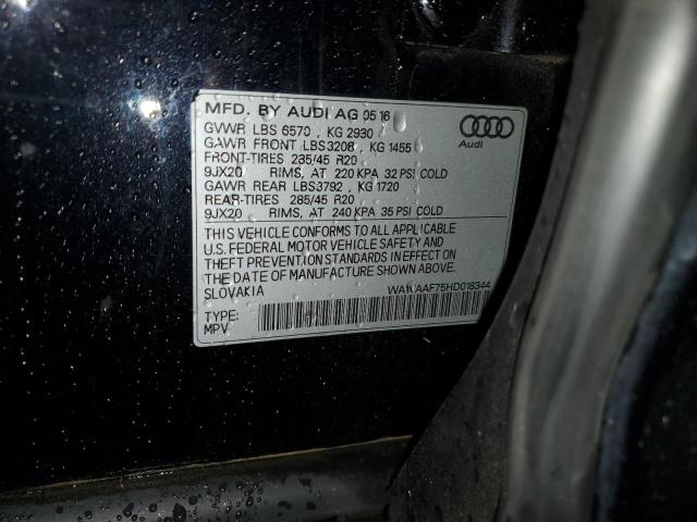 WA1VAAF75HD018344 - 2017 AUDI Q7 PRESTIGE 黑色 照片 12