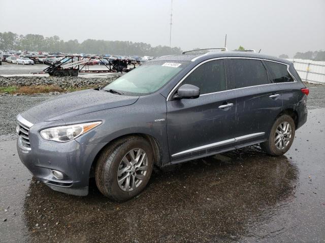 5N1CL0MM1EC521795 - 2014 INFINITI QX60 HYBRID GRAY photo 1