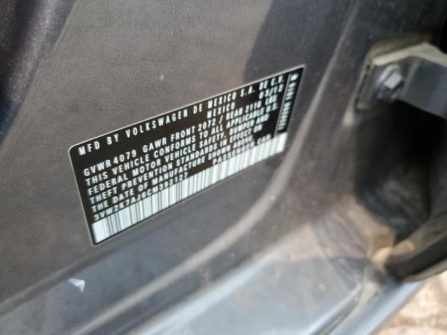 3VW2K7AJ6CM392127 - 2012 VOLKSWAGEN JETTA BASE 灰色 照片 12