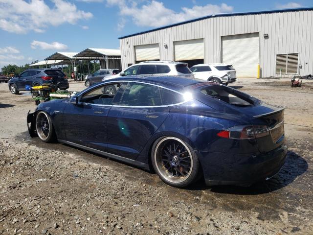 5YJSA1DP1DFP04055 - 2013 TESLA MODEL S BLUE photo 2