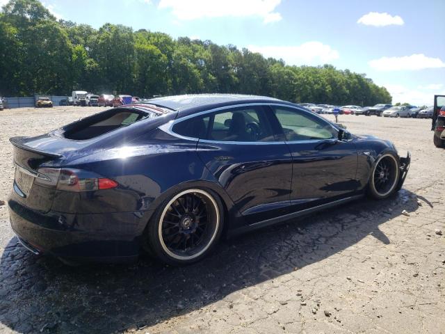 5YJSA1DP1DFP04055 - 2013 TESLA MODEL S BLUE photo 3