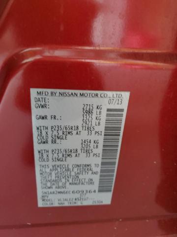 5N1AR2MN6EC609364 - 2014 NISSAN PATHFINDER S RED photo 13