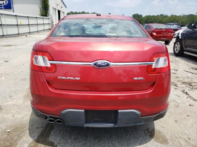 1FAHP2EW9AG159024 - 2010 FORD TAURUS SEL RED photo 6