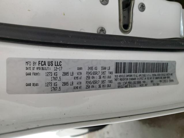 1C4PJMBX1JD619908 - 2018 JEEP CHEROKEE TRAILHAWK WHITE photo 14