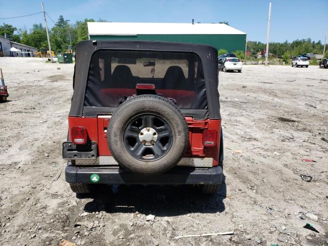 1J4FY29P7WP783603 - 1998 JEEP WRANGLER / SE RED photo 6