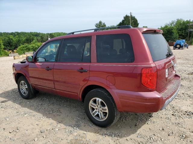 2HKYF18504H549665 - 2004 HONDA PILOT EXL RED photo 2