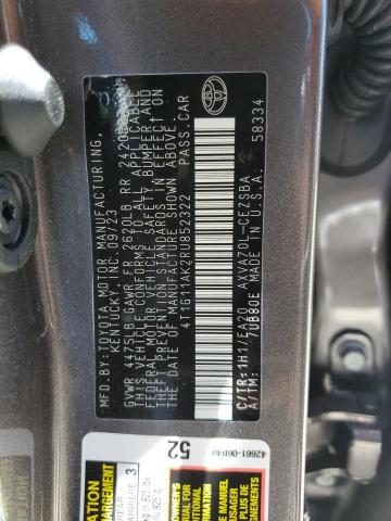 4T1G11AK2RU852322 - 2024 TOYOTA CAMRY SE NIGHT SHADE GRAY photo 12