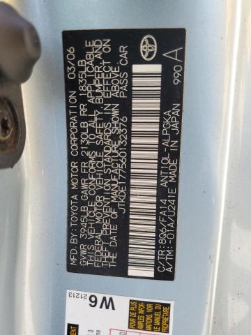 JTKDE177560132376 - 2006 TOYOTA SCION TC 银色 照片 12