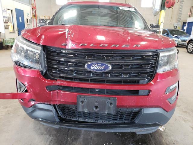 1FM5K8GT8GGA23702 - 2016 FORD EXPLORER SPORT RED photo 5